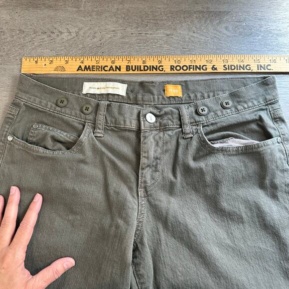 Anthropologie Pilcro Olive Green Pants Jeans with Suspender Buttons 29 Straight - Picture 10 of 14
